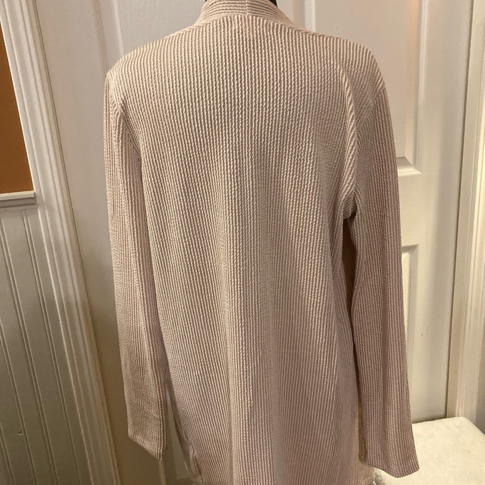 Chic Beige Open-Front Cardigan - Picture 3 of 4